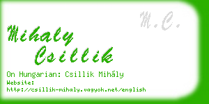 mihaly csillik business card